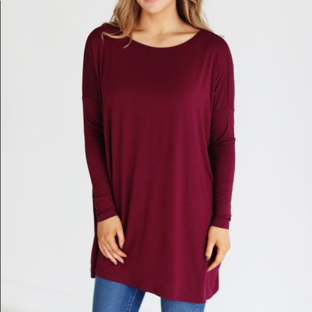 Piko oversized maroon tunic